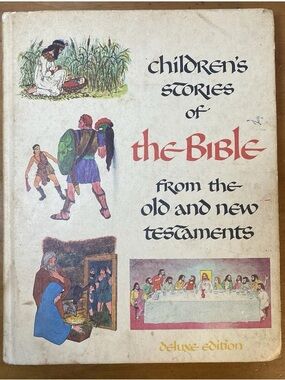 Children’s Stories Of The Bible Old & New Testaments Hardcover Vintage 1968